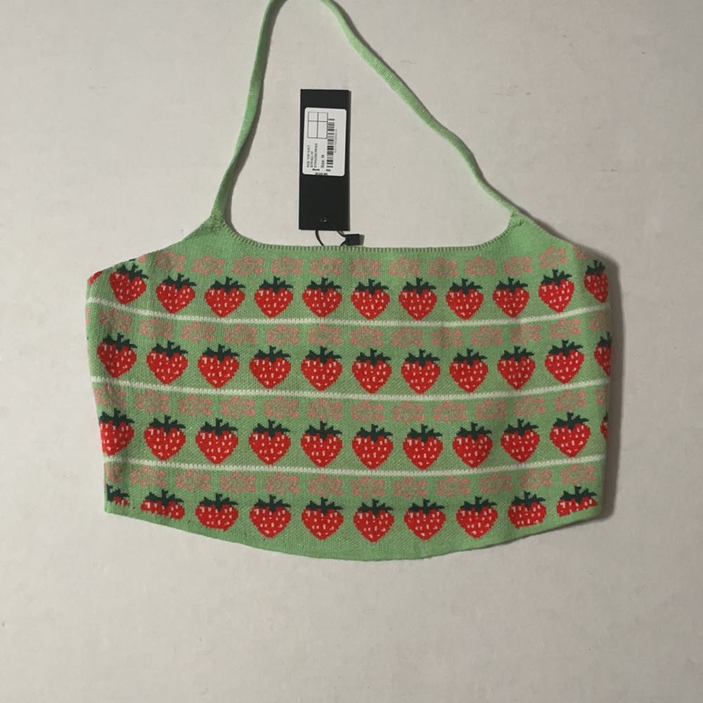 Motel Rocks Strawberry Crop Top - Picture 3 of 5